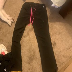 Black & Hot Pink Scrub Bottoms